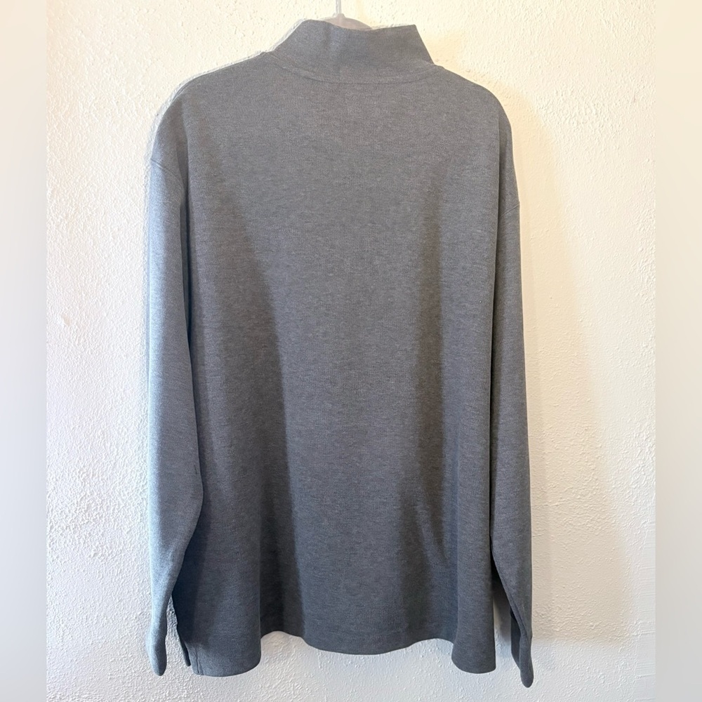 Polo Ralph Lauren Estate Rib 1/4 Zip Pullover Knit Sweater Gray Men's 2XB - Picture 3 of 5